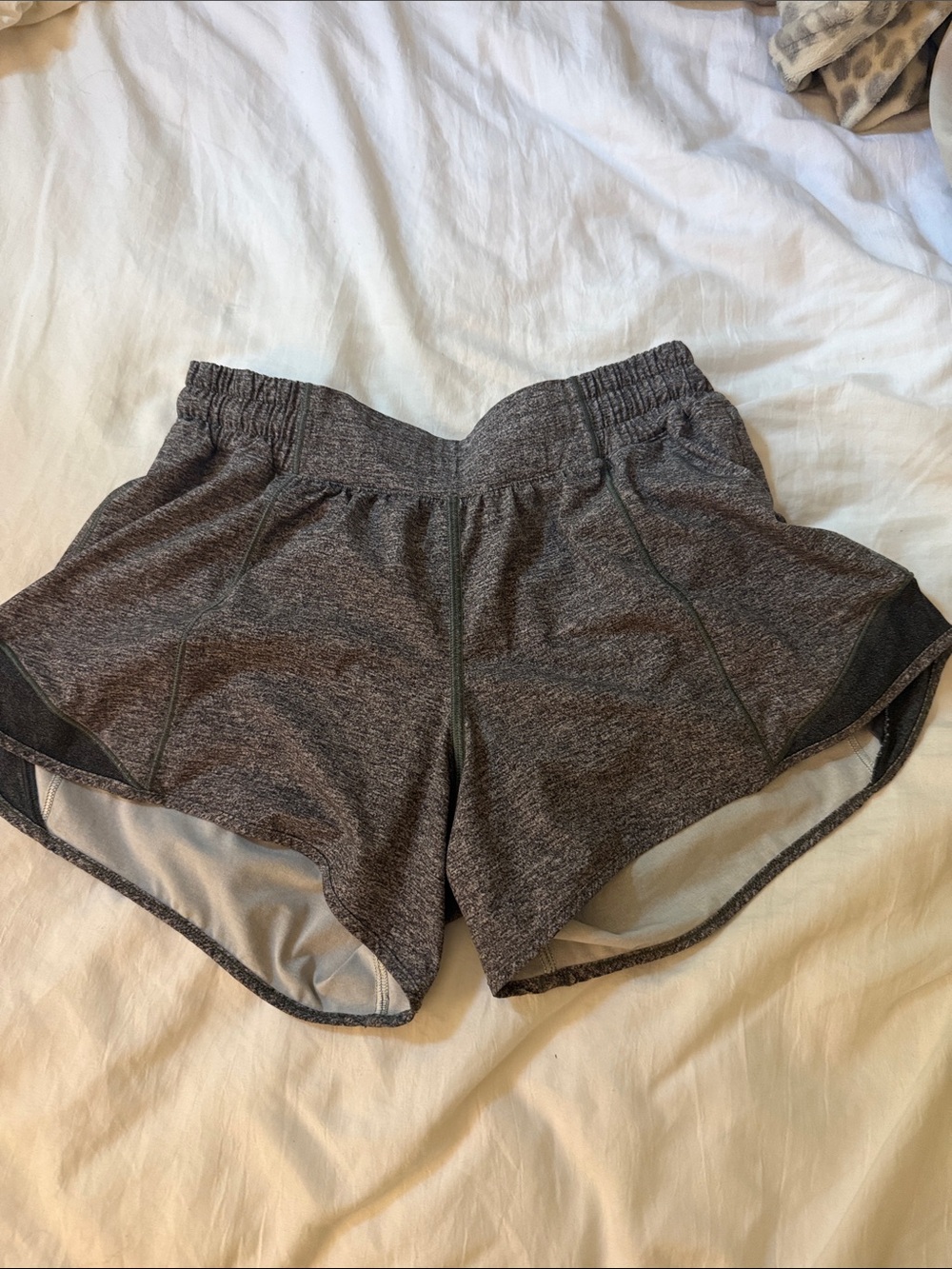 lululemon athletica Women's Heathered Charcoal Running Shorts